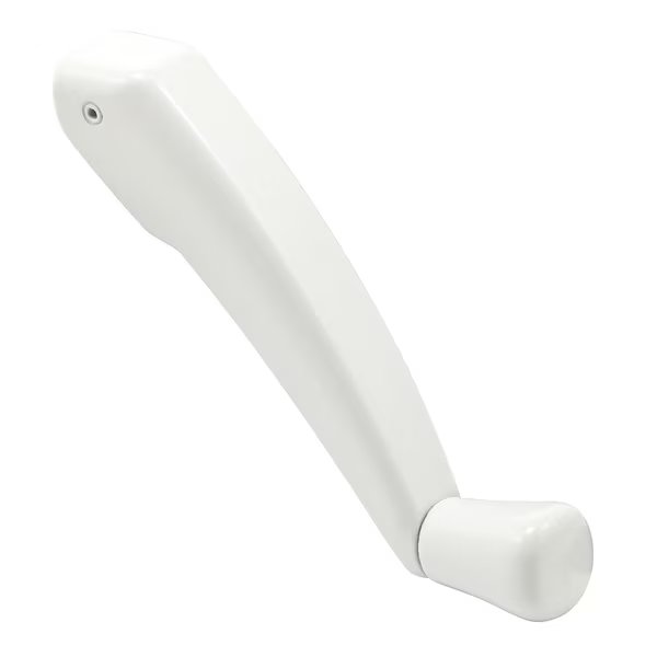 Window Operator Folding Crank Handle, 11/32 in. Bore, White Enamel, Prime-Line, Mfr#: TH 22253